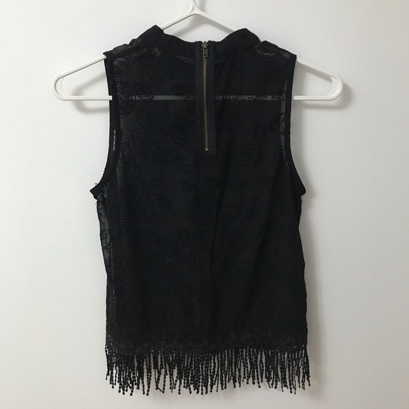 NWOT BLACK VELVET UNIQUE BLOUSE - Picture 2 of 12